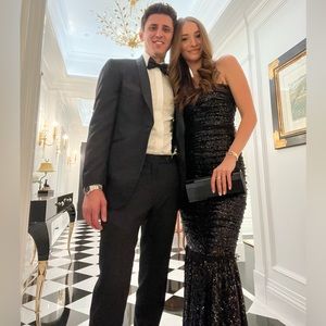 Dolce & Gabbana Black Sequin Mermaid Gown